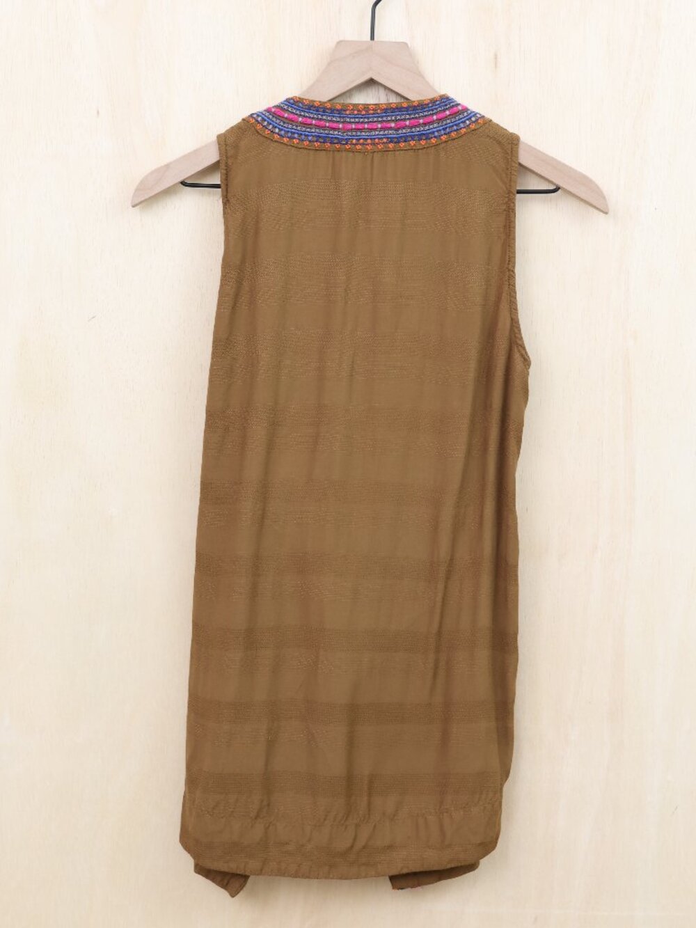 Maeve by Anthropologie Bronze Liviana‎ Wrap Tunic Blouse XS - Picture 3 of 4